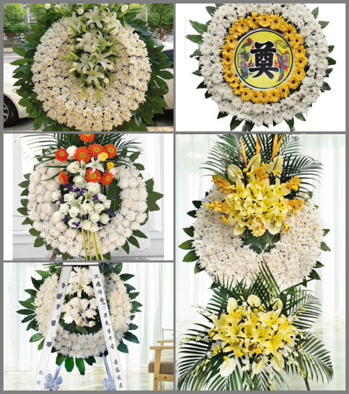 山西忻州原平市大林乡黄道村花圈速递
